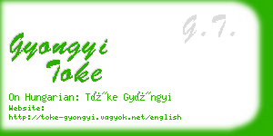 gyongyi toke business card